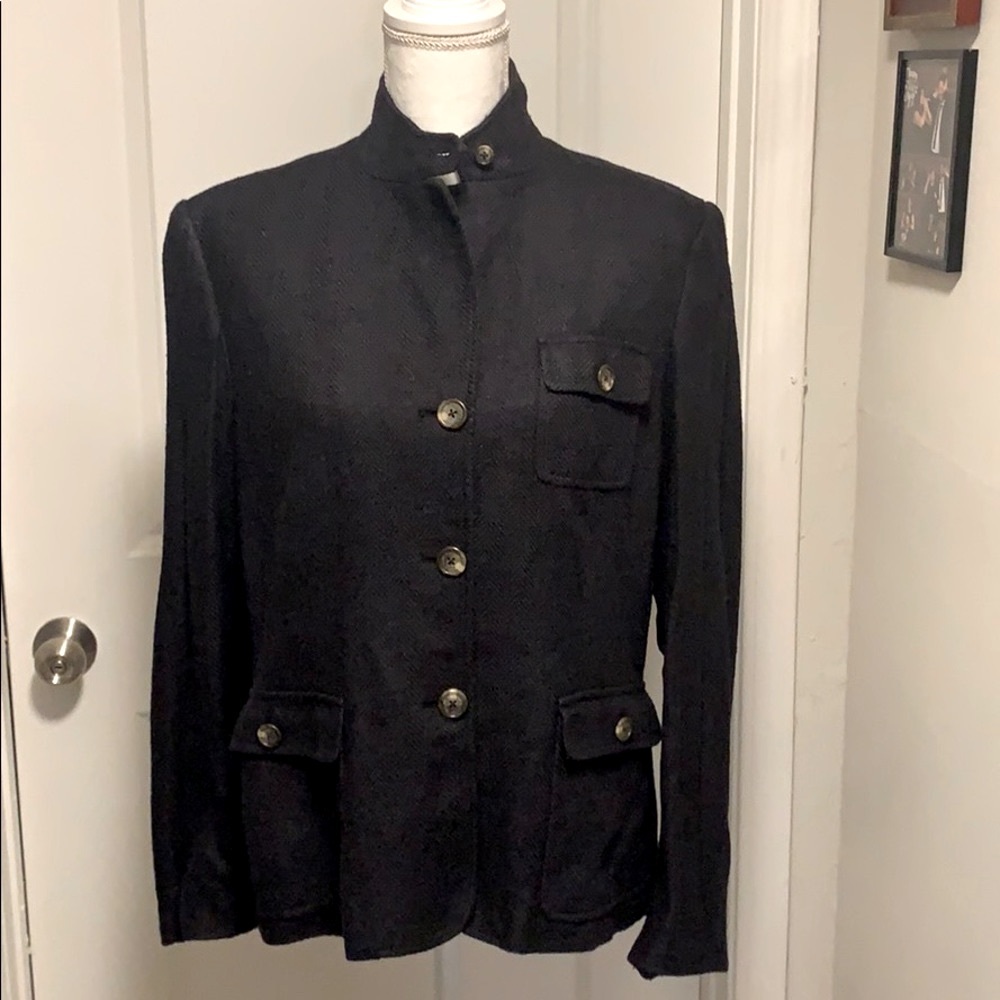Lauren Ralph Lauren Navy/Gray Blazer SZ 14